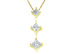 Princess Cut Pendant Gold