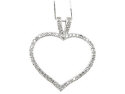 Dia Heart Slim Pendant