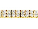 Two Row Tennis Bracelet Gold