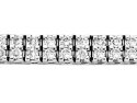 Two Row Tennis Bracelet White